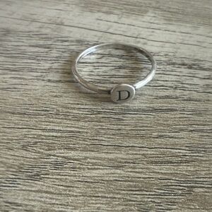 Silver Initial 'D' Ring